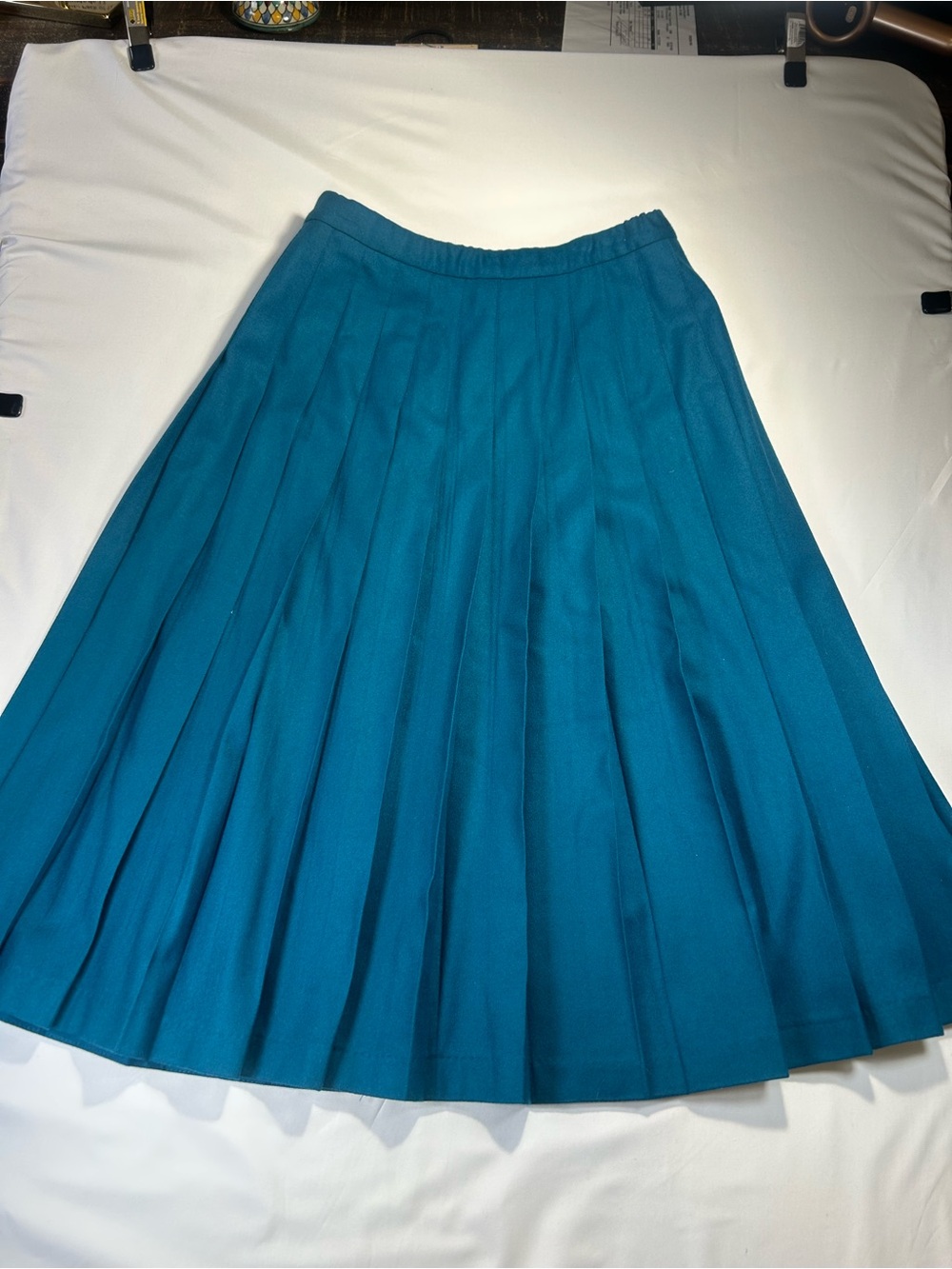 Vintage Pendleton A-Line virgin woolSkirt in Teal
